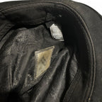 Black wool fedora hat with silk band mark and Spencer sku 6798