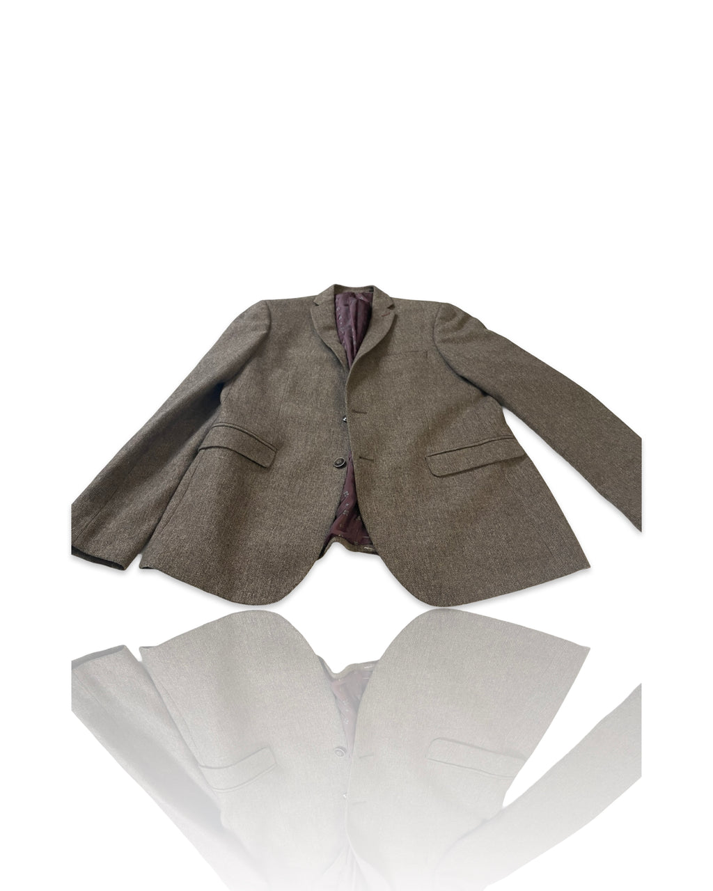 Vintage Burtons Mens Wool Blazer Jacket SIZE Large Dark Brown |SKU 4165