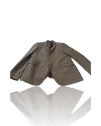 Vintage Burtons Mens Wool Blazer Jacket SIZE Large Dark Brown |SKU 4165