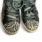 Paul Green Black and white zebra print sneakers with a 2.5" heel #y2k #zebraprint uk size 6 sku 6996
