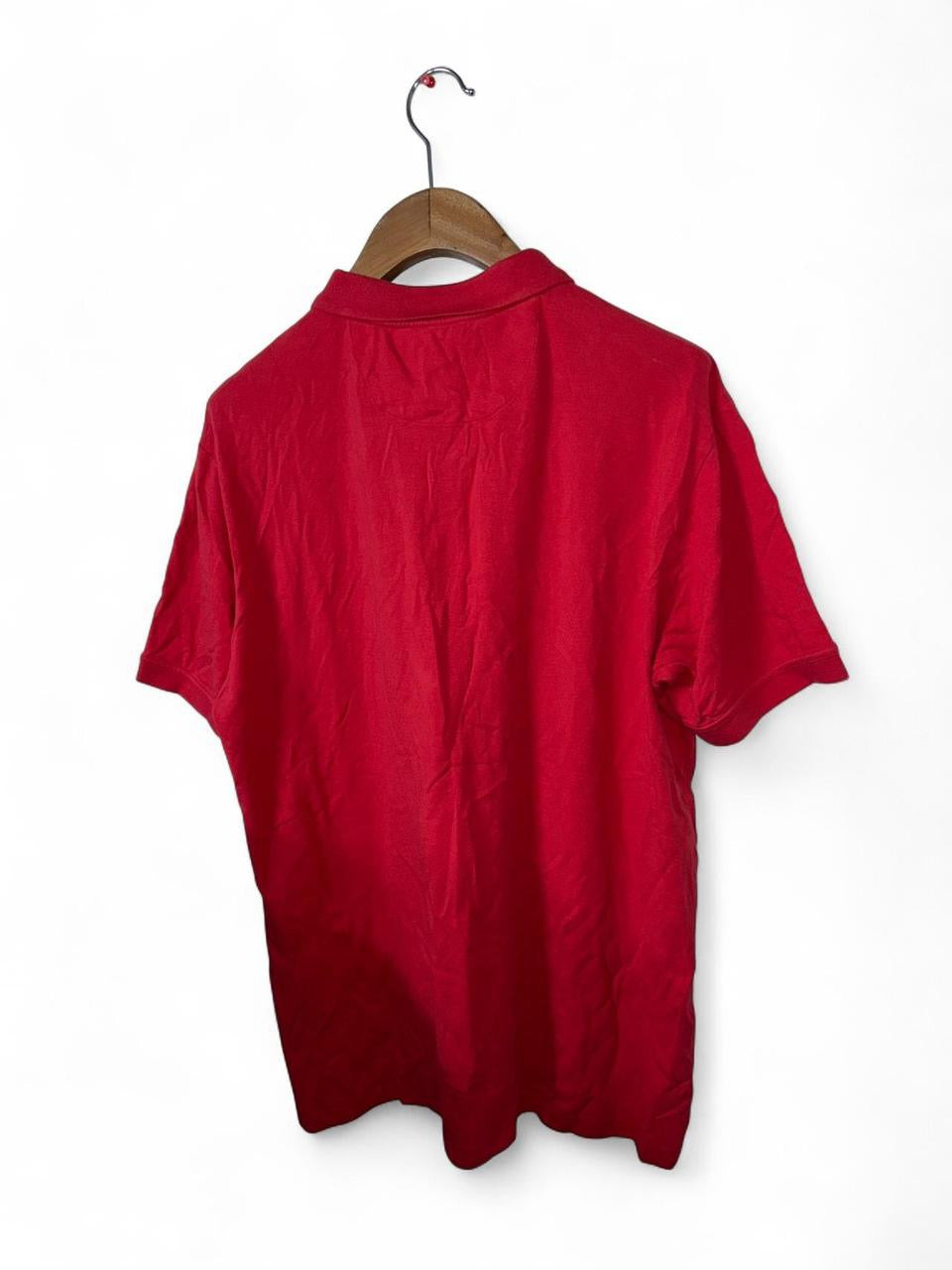 red Paul Costelloe regular fit polo shirt. 
Size medium large 
SKU 7173
L 30 W 24