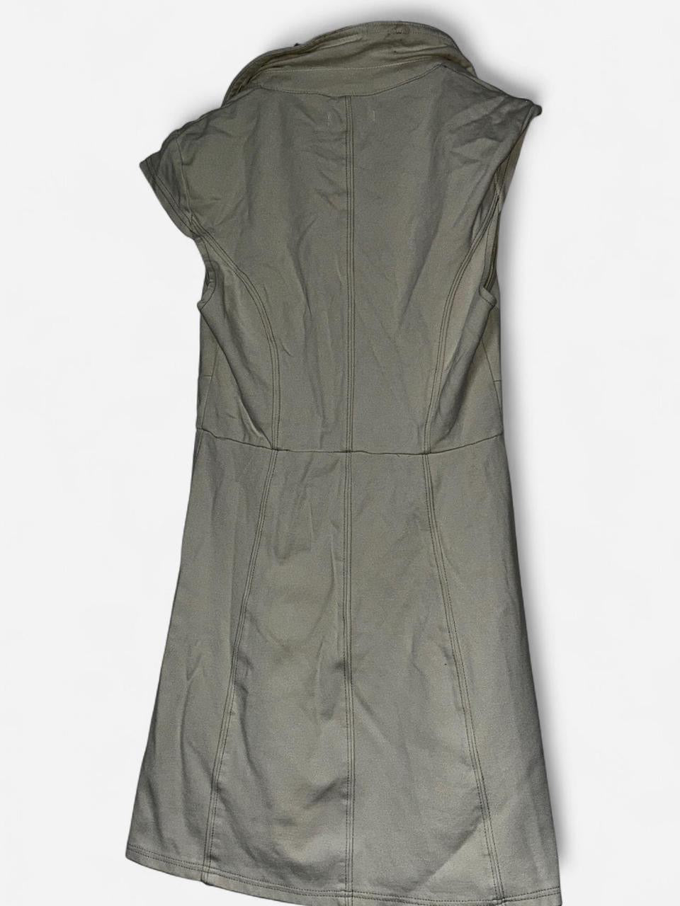 Urban outfitters Cream zip-up hoodie dress with stretchy material, zipper and hood #hoodiedress L 29 W 11 is size XS SKI 7022