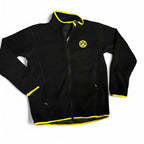 Dortmund Borussia fleeced Men UK L US Football Soccer Tracksuit Jacket Black Zip