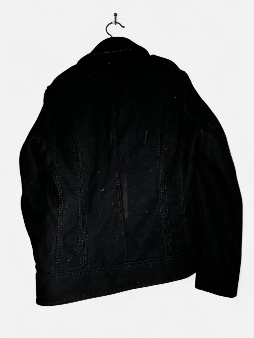 Men’s  small Black Zara Harrington jacket with red lining jacket collar to hem 27 pit to pit 19 sku 7079