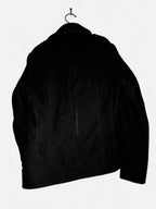 Men’s  small Black Zara Harrington jacket with red lining jacket collar to hem 27 pit to pit 19 sku 7079