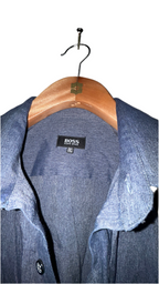 HUGO BOSS Men Casual Slim Fit EtwistE Denim Shirt Size XXL SKU 7061  L 33 W 22
