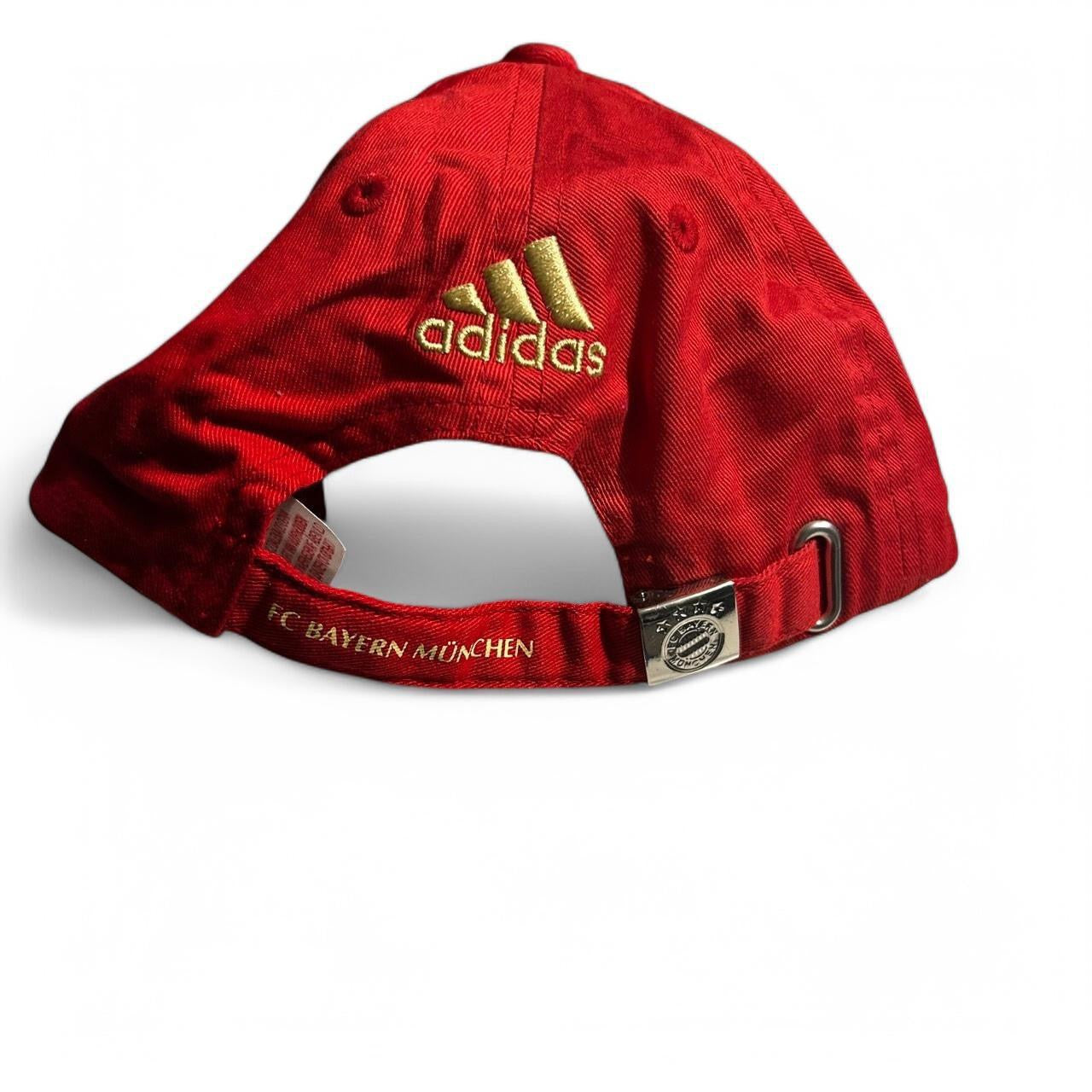 FC Bayern Munich embroidered logo red and gold cap #MunichFootball FC Bayern Munchen Germany Hat Cap Strap Back Red Soccer Adidas Football Futbol sku 6790
