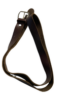 Vintage brown genuine leather belt | L43| SKU 4484