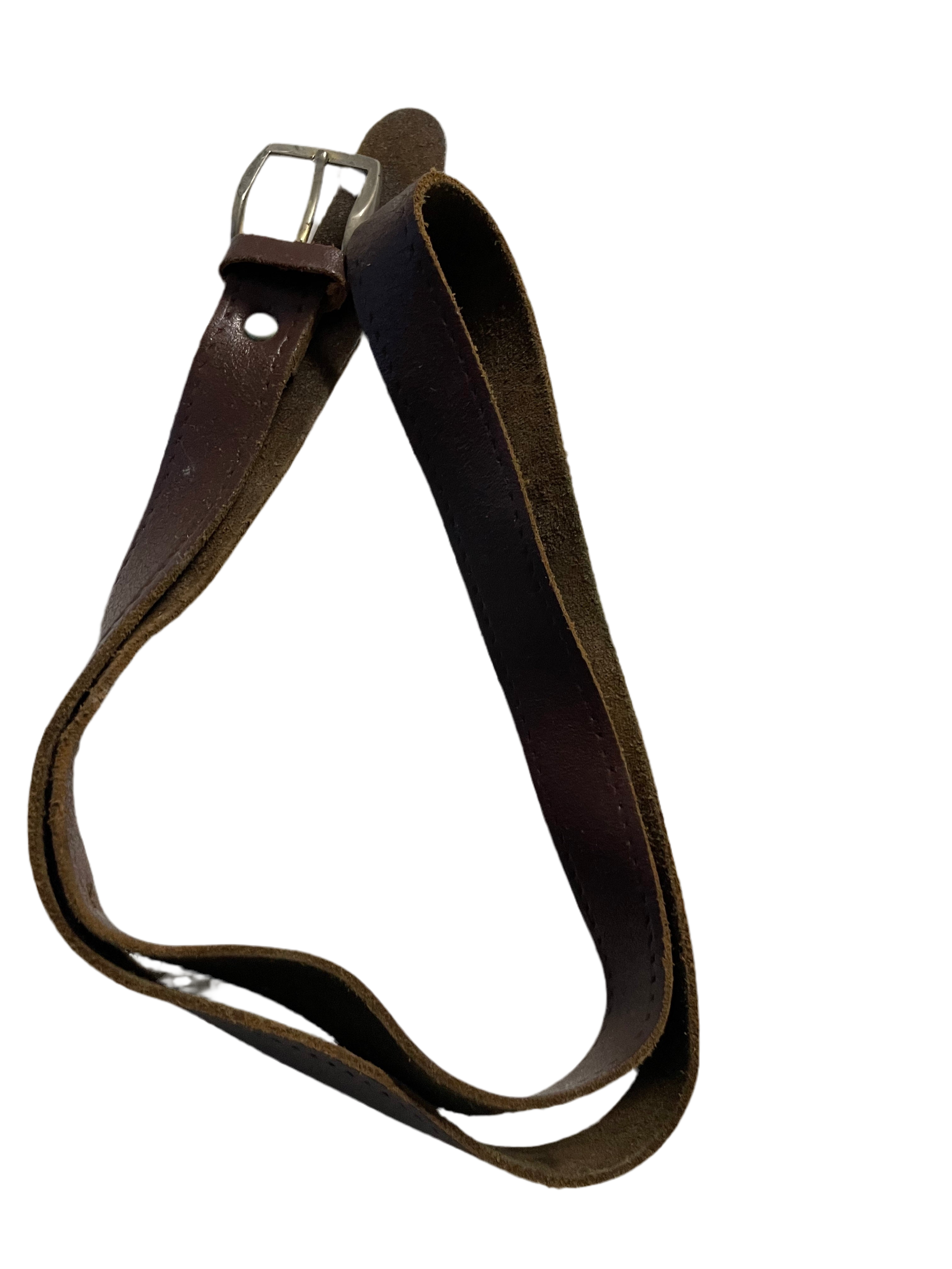 Vintage brown genuine leather belt | L43| SKU 4484
