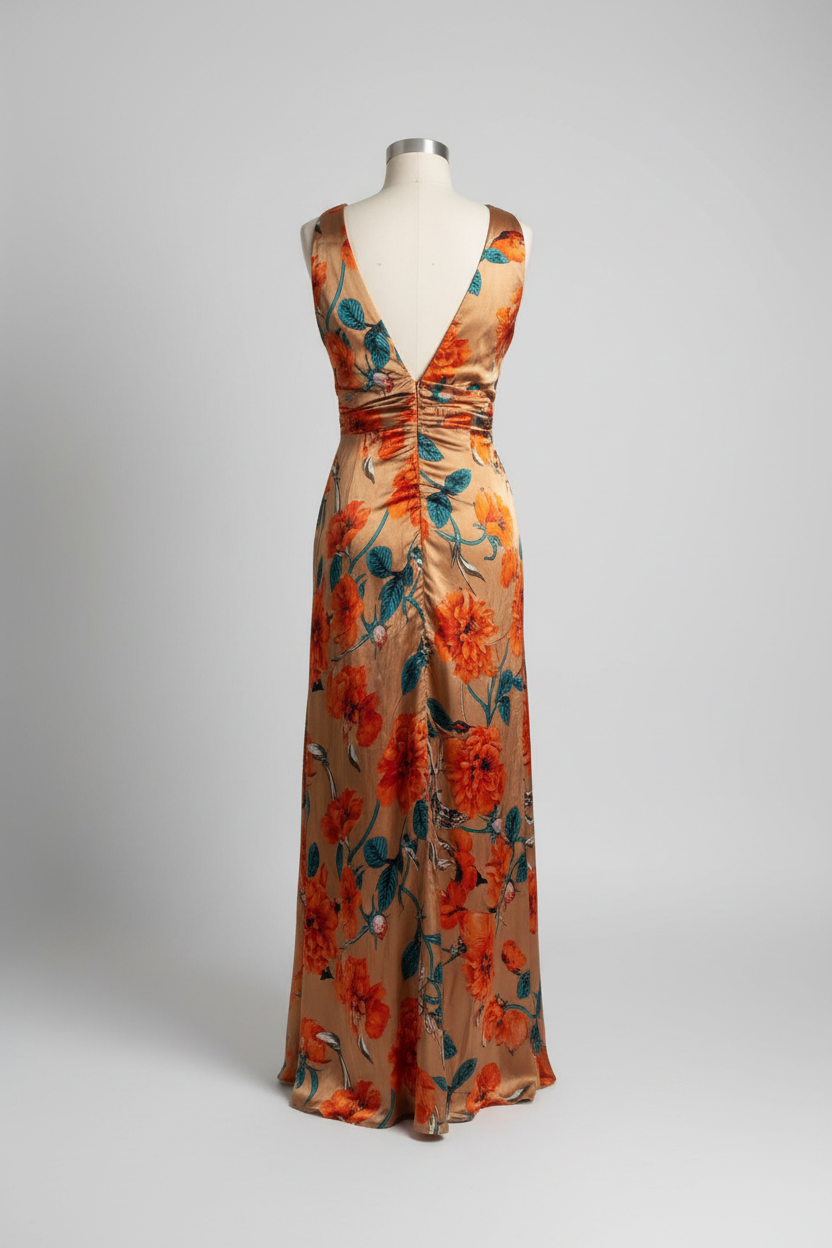 VTG 90s Y2K Asymmetric Dress Psychedelic Floral Pop Art Zum Zum Dress Size M