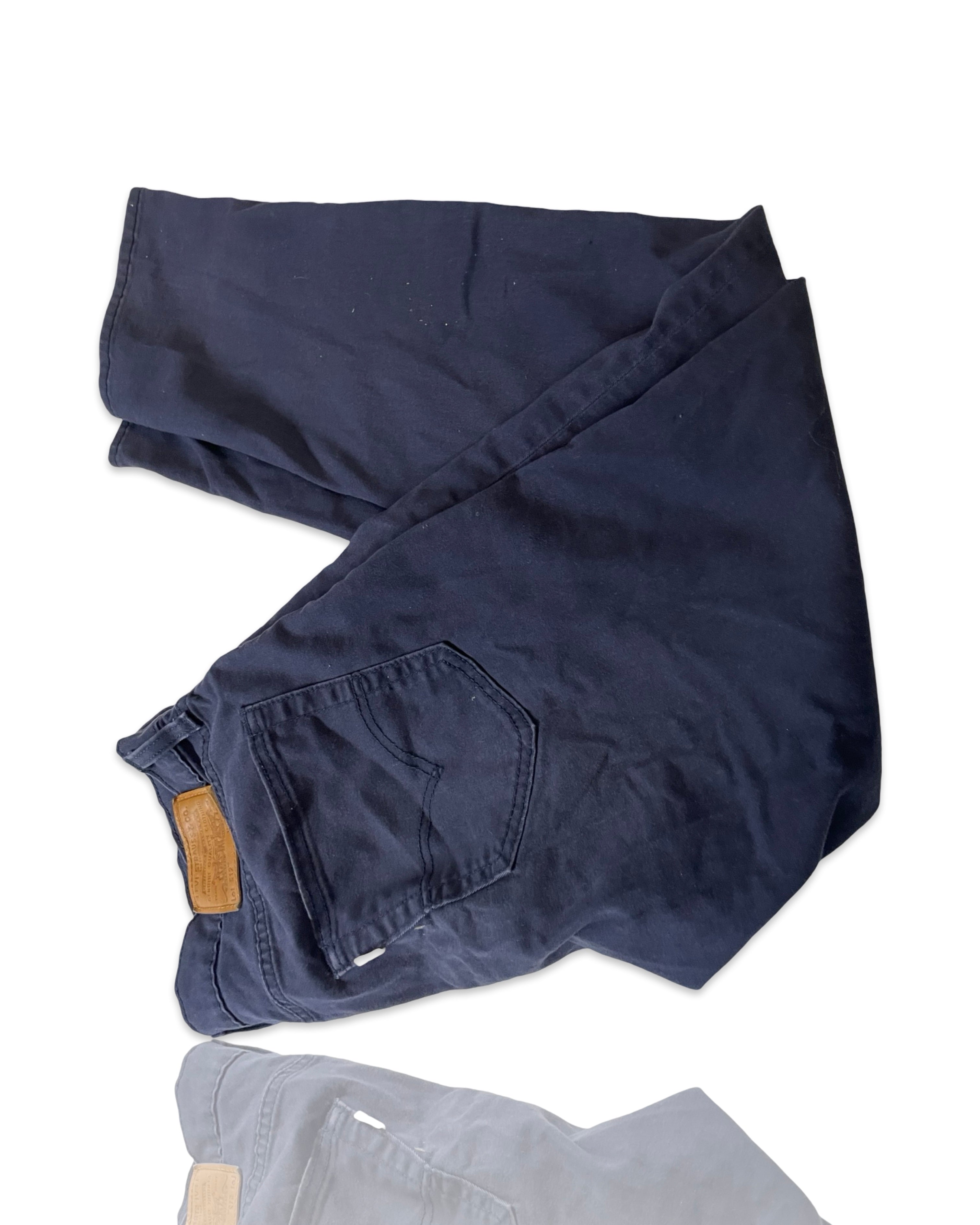 🔥 Vintage levis ® Navy Blue Chino Men Pants Size W34  x L30 |SKU 4261