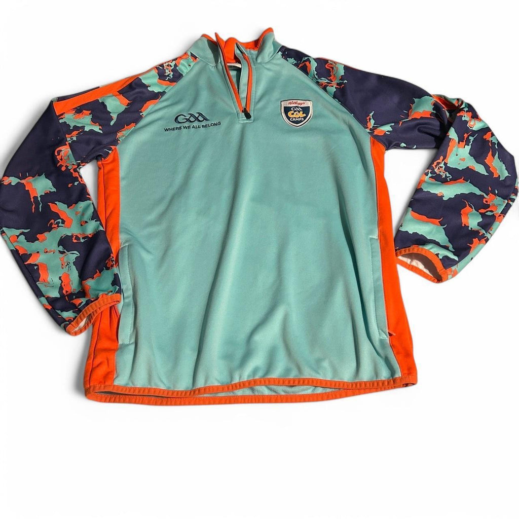 GAA quarter zip sweatshirt in blue and orange #GAA SKU 6863