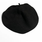 Vintage black beret cap| SKU 6788. 

Black beret hat with adjustable strap #streetwear #grunge 