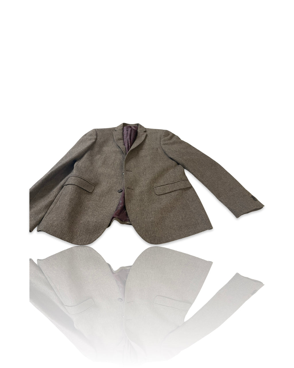 Vintage Burtons Mens Wool Blazer Jacket SIZE Large Dark Brown |SKU 4165