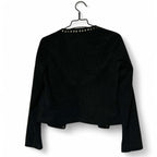Black Studded Faux  Suede Jacket size Uk 8 Womens  SKU 6939 L23 W18