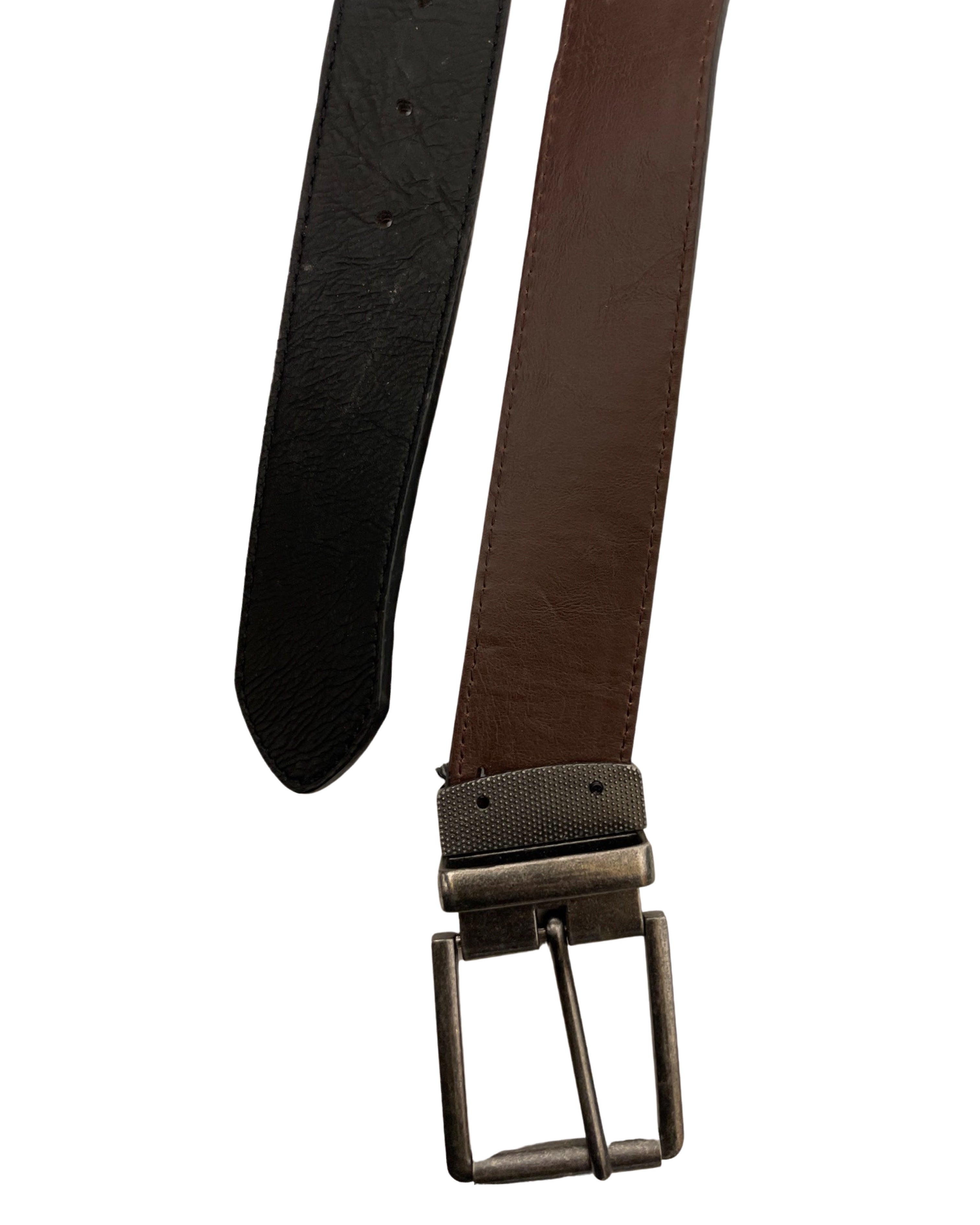 Vintage brown leather mens belt