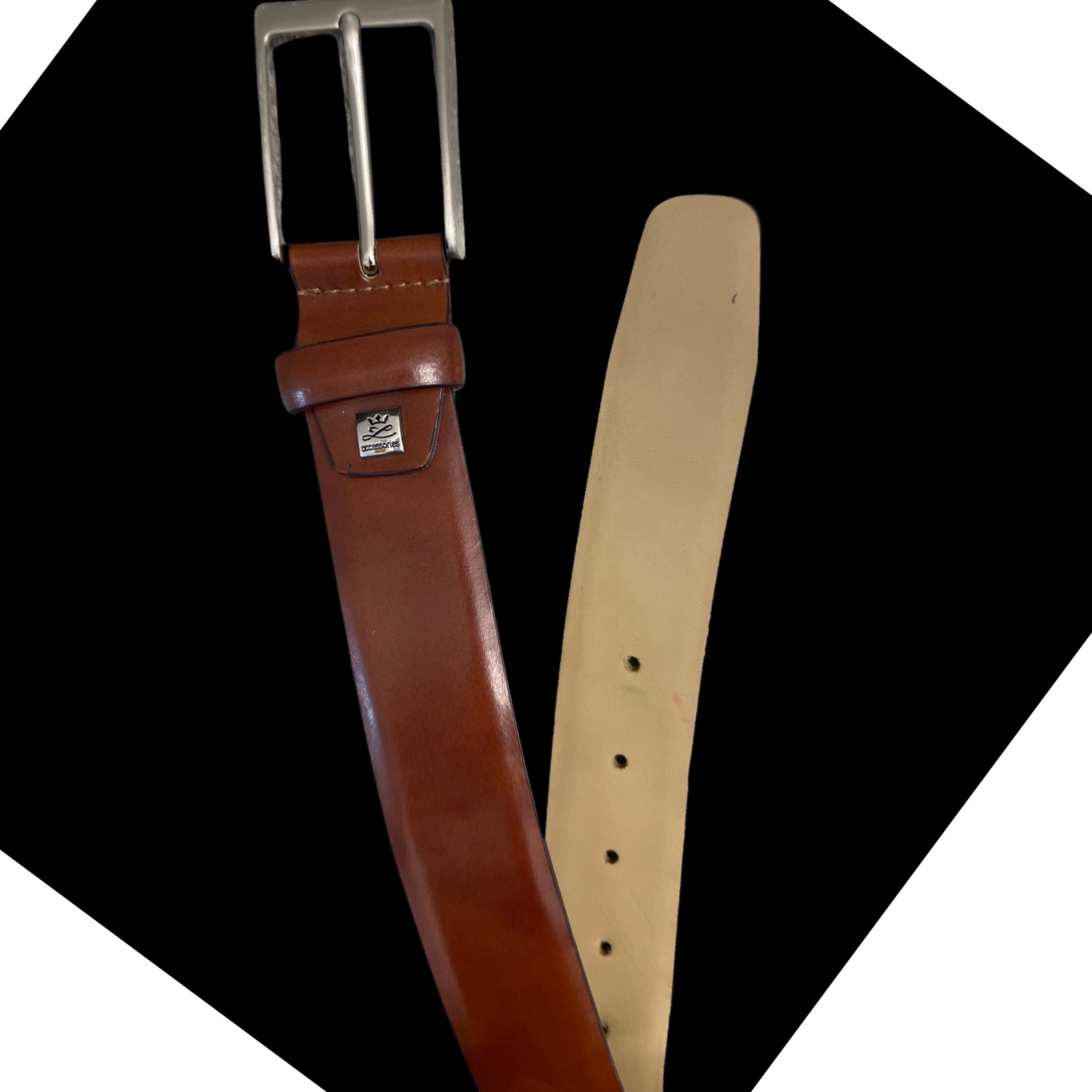 Rubynee Vintage y2k mens leather brown belt