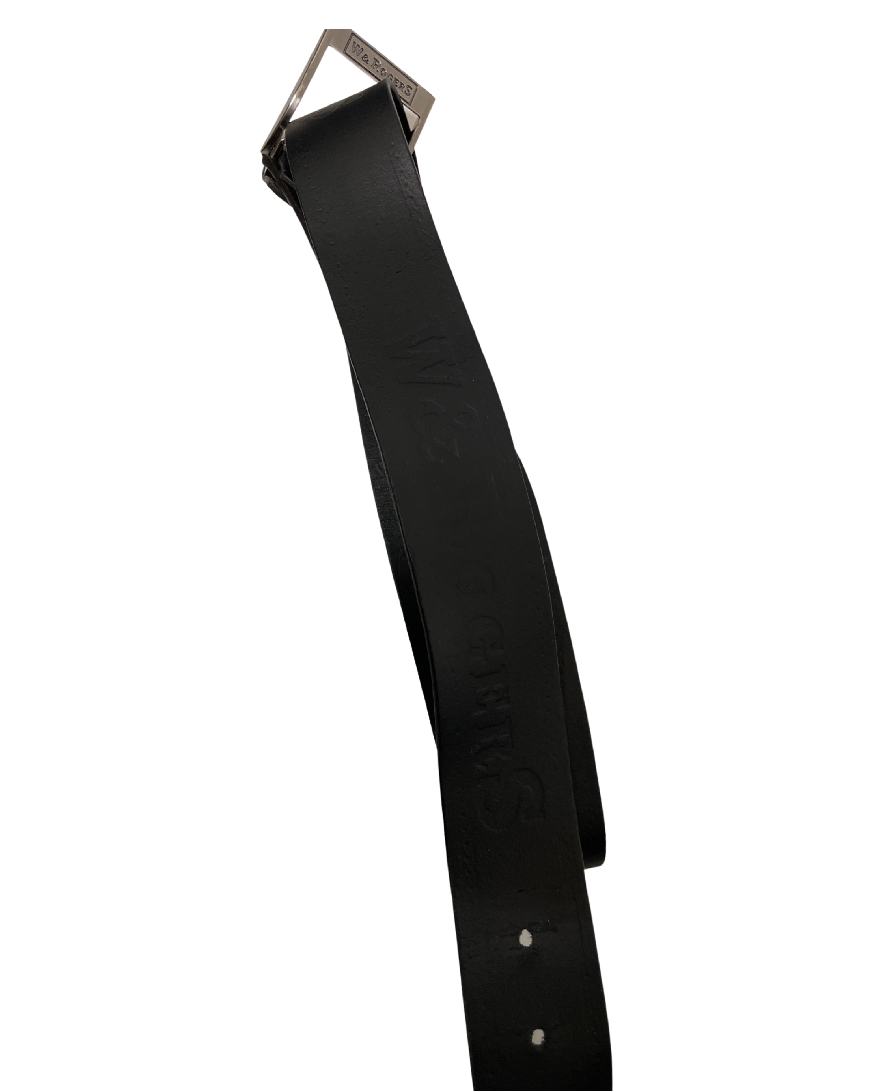 Vintage W & Rogers mens black leather belt size L