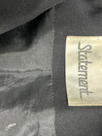 Women's Statement Black Finest Blazer Dress UK 16 Long Sleeve Button Up Dress Jacket L44 W21