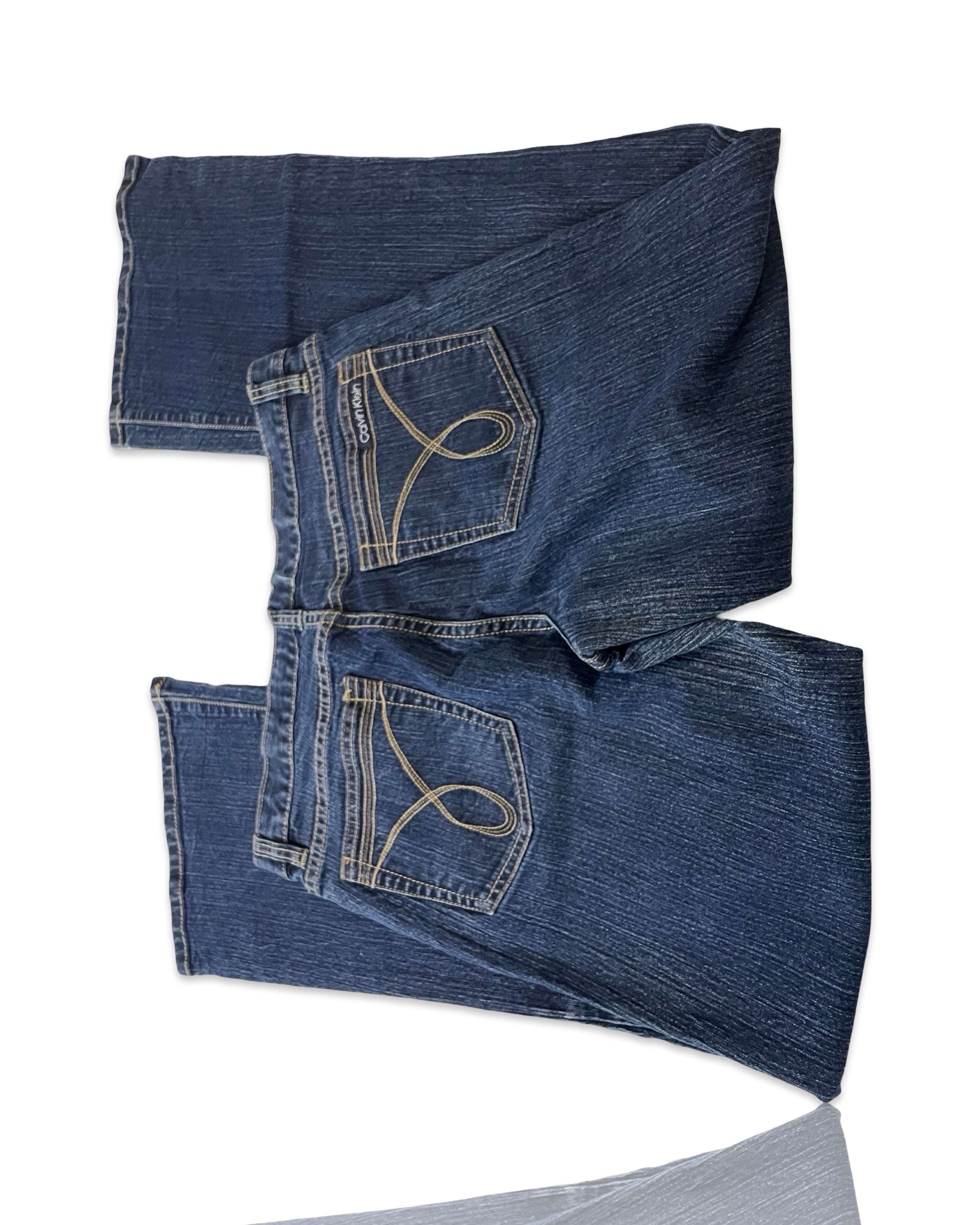 Vinatge Calvin Klein Women Flare  Blue Boot Cut Jeans Size 8 L 28 W30 |SKU 4262