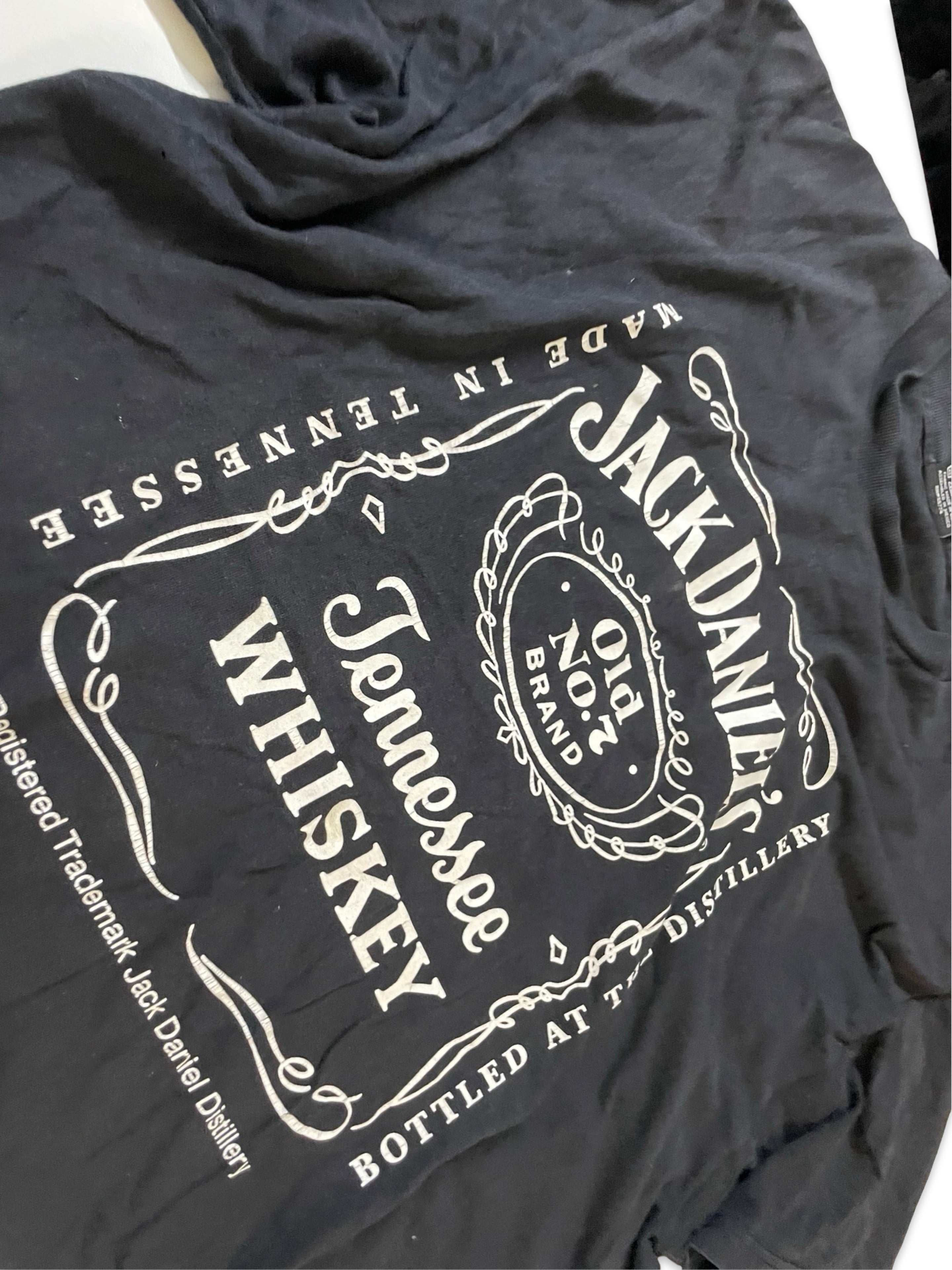 Vintage t shirt, 1980s t shirt, Jack Daniels t shirt, whiskey t shirt, motorcycle t shirt, black t shirt, vintage clothing, size XL
