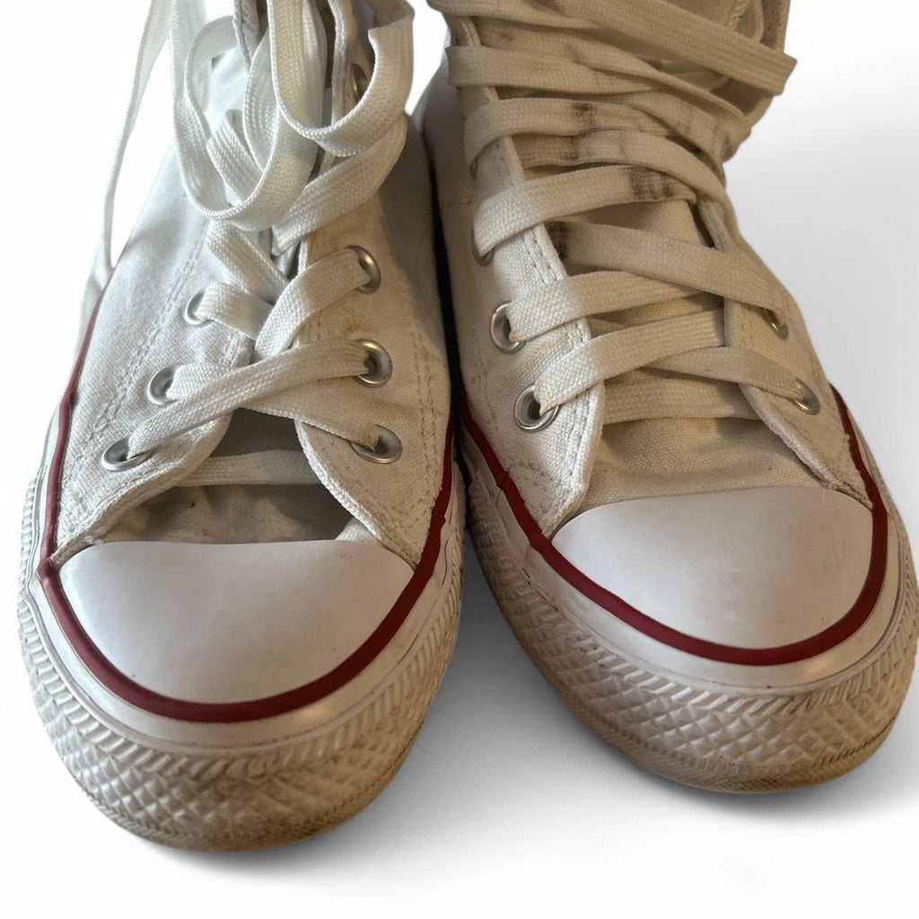 Converse Chuck Taylor All Star Hi High White 5Men’s 7Women’s 35 22CM Lace SKU 6830 White Converse high-top trainers