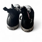 Black and white Converse trainers with heart detail #Converse #HeartDetails uk 4 us 6 sku 6981