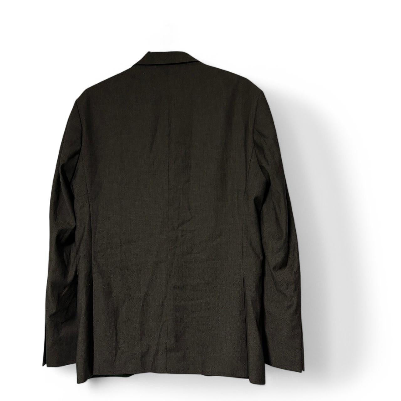 Selected homme Slim Mylobill Camel Structure Blazer Brown  blazer with blue lining #linenblend L32 W22 sku 6883 in size L