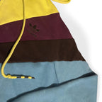 Vintage Adidas Multi Color block Full Zip Up Women’s hoodie in Large SkU 6854