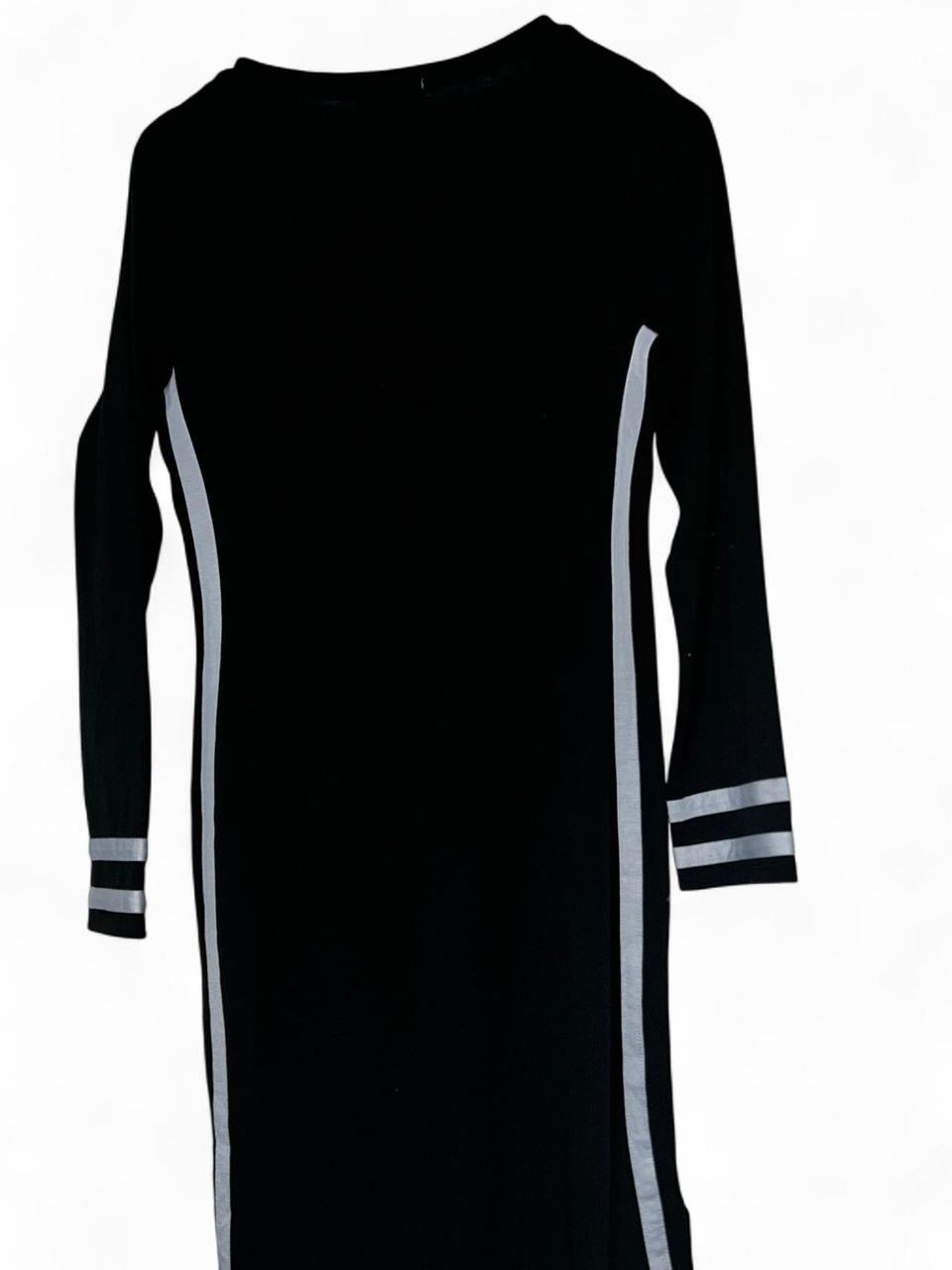Derek Heart black and white striped dress with a touch of Y2K flair in size L #y2kfashion L 42 W 15 sku 7021