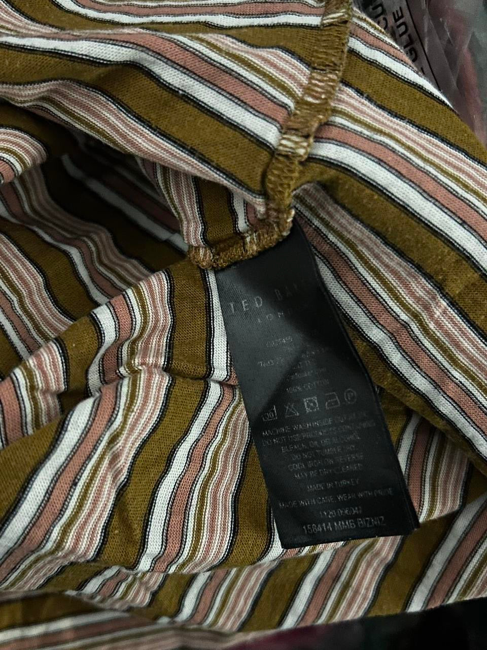 Ted Baker  mens striped t-shirt #stripedtee
SKU 7155
L 26 W19 
Size small