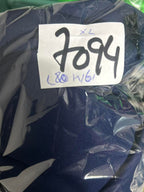 Navy blue Adidas long sleeve shirt with white stripes and embroidered logo sportswear