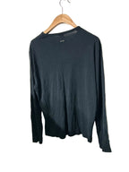 Hugo Boss black long-sleeved crew-neck T-shirt with a "NEW 1938 MOTORBIKE" graphic print.