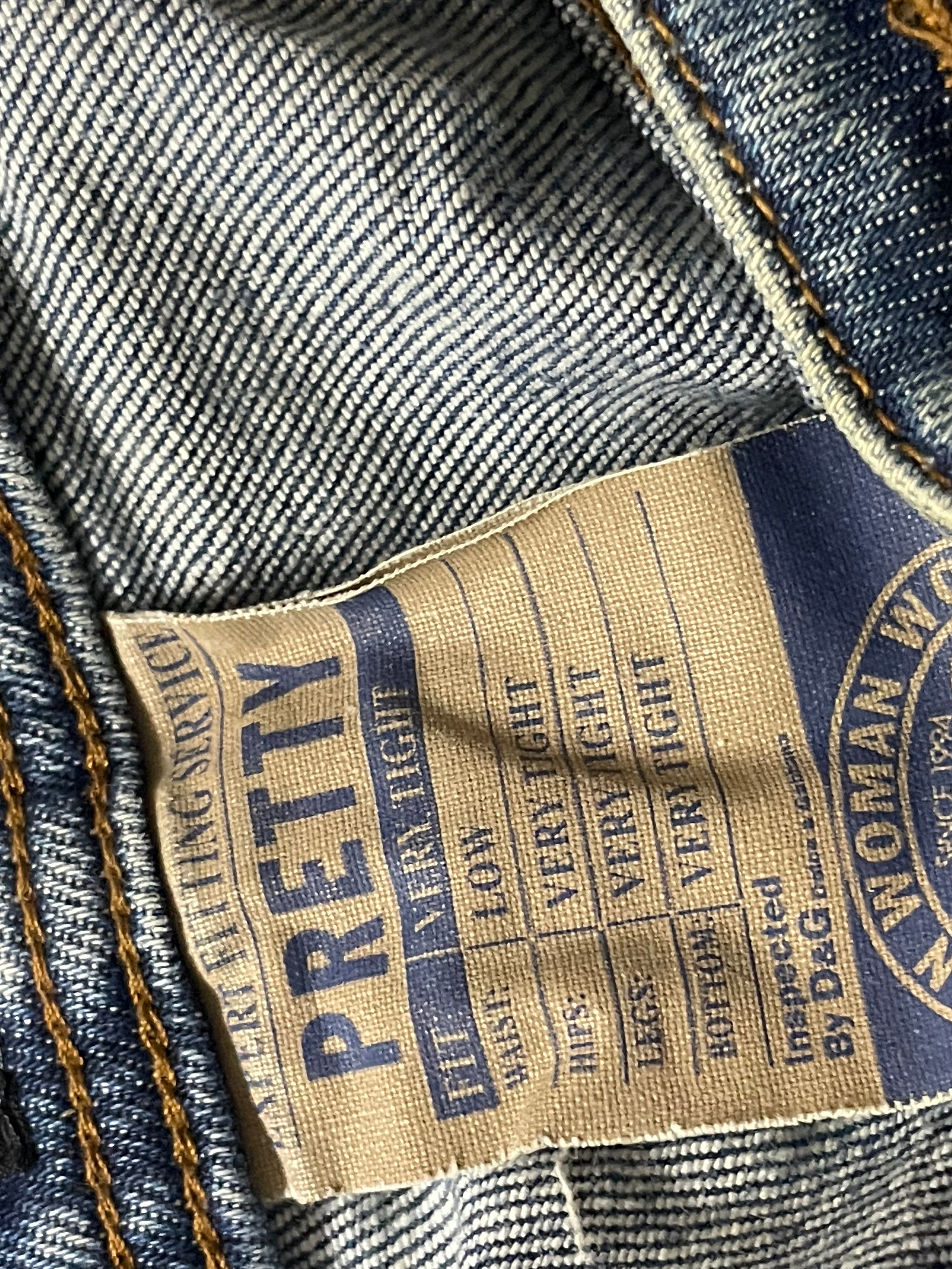 Y2K Vintage Dolce & Gabbana Low Rise Skinny Jeans Dolce & Gabbana Women's Navy and Blue Jeans W34 L29 |SKU 4259