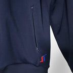 Women's windbreaker polyester Zip Up Track Jacket Navy Blue M  SKU 6870