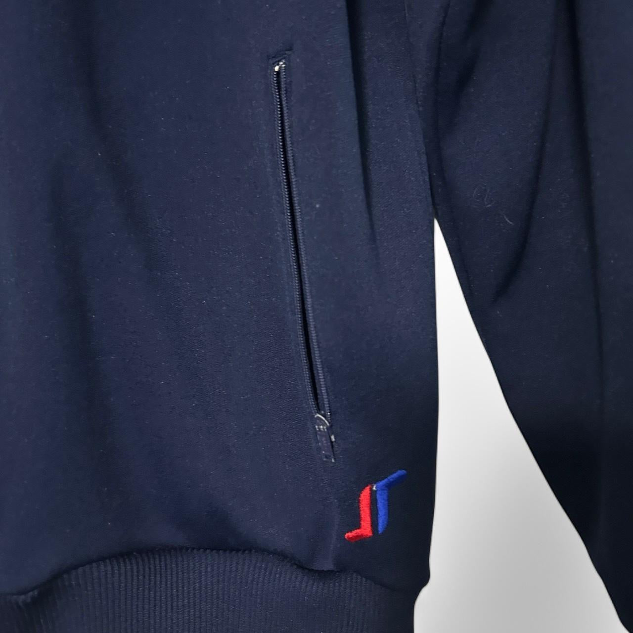 Women's windbreaker polyester Zip Up Track Jacket Navy Blue M  SKU 6870