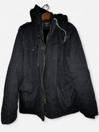  Alliance Fashion Unisex Full Zip Hooded Winter Jacket Grey Size L