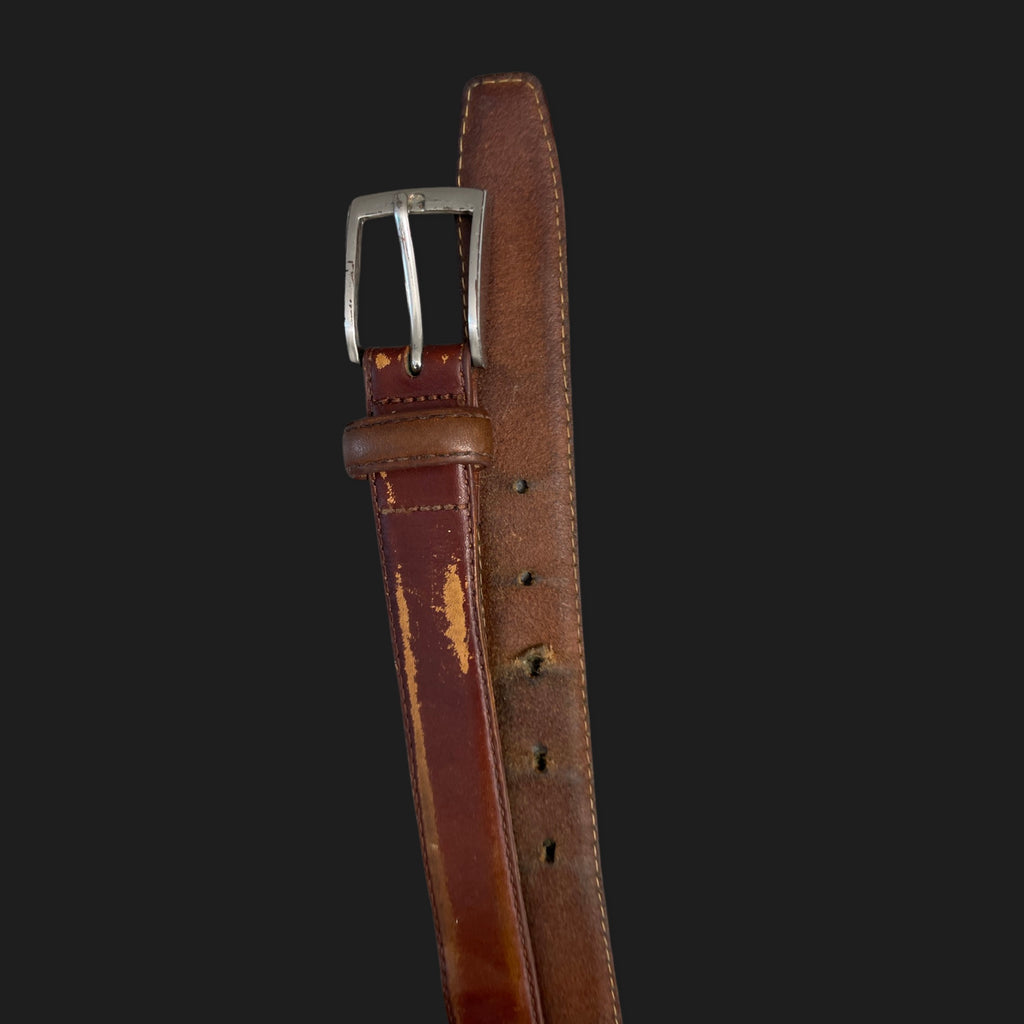 Rubynee Vintage y2k mens leather brown belt