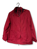 Women’s Red Kipling jacket with mesh hood and zipper pockets #outdoorjacket sku 6936
L32 W19 L/Xl
