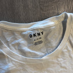 Men’s Cotton DKNY T-Shirt White Big Logo Mens Size XL