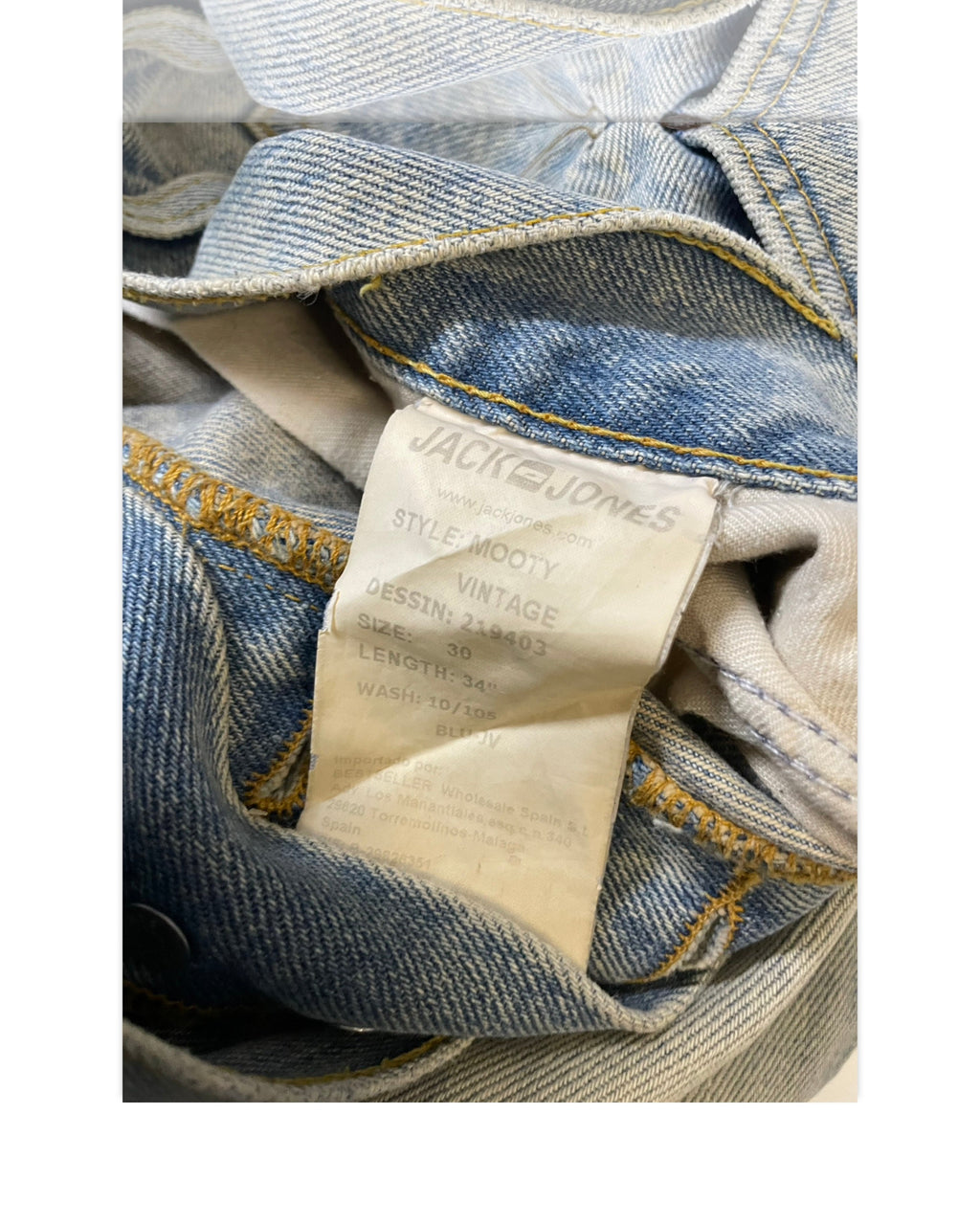 Vintage Jack and Jones Blue Wash Distressed  Jeans  L34 W30 |SKU 4256