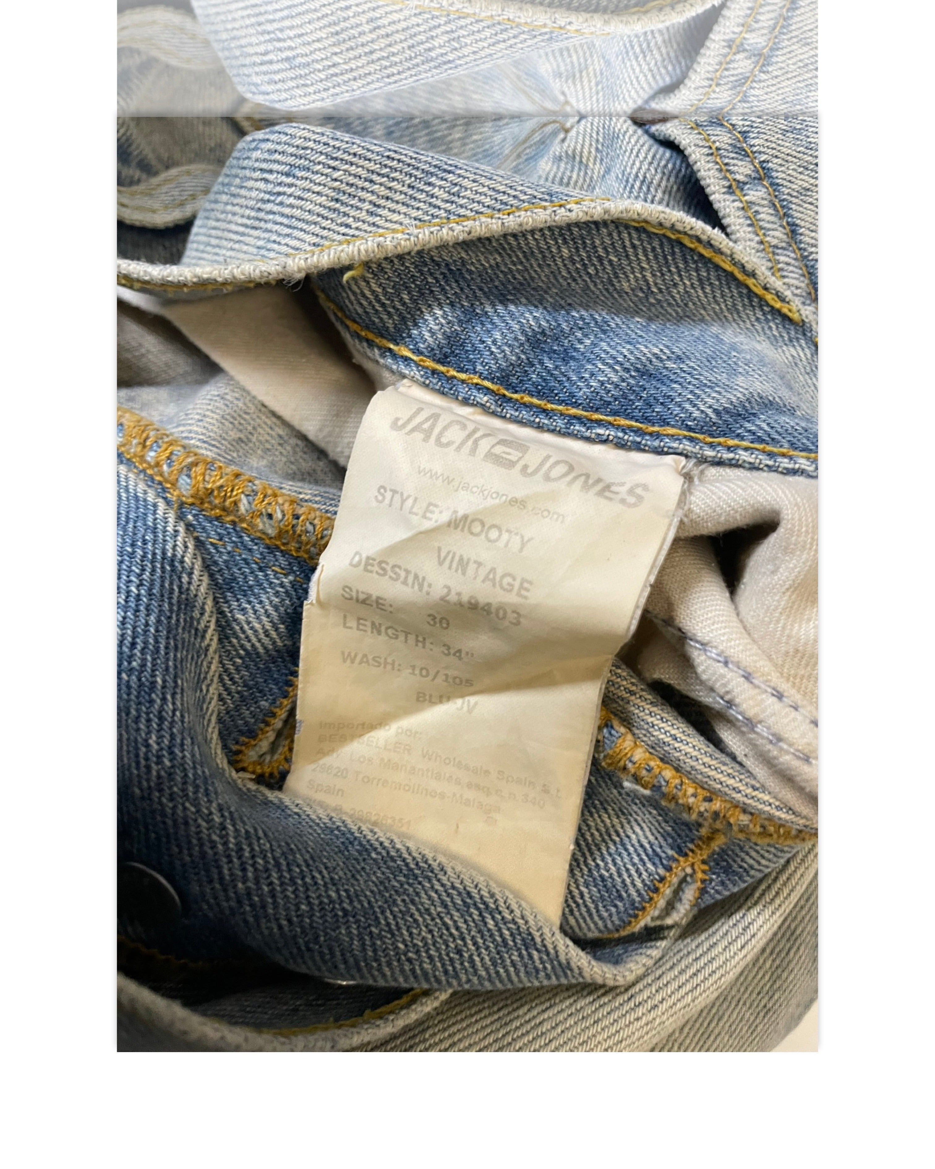 Vintage Jack and Jones Blue Wash Distressed  Jeans  L34 W30 |SKU 4256