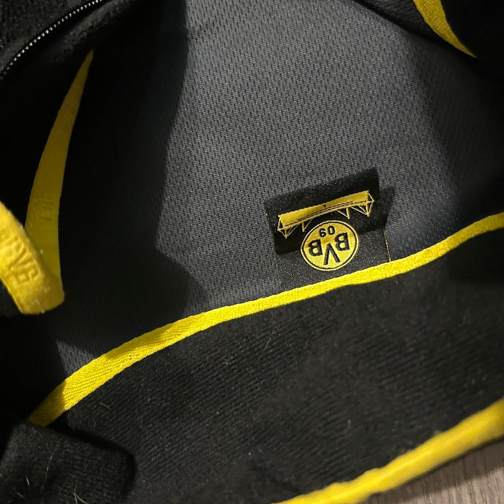 Dortmund Borussia fleeced Men UK L US Football Soccer Tracksuit Jacket Black Zip