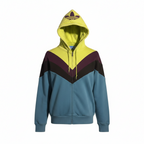 Vintage Adidas Multi Color block Full Zip Up Women’s hoodie in Large SkU 6854