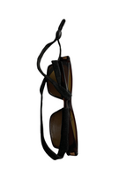 Vintage brown polarized rhinestone sunglasses with adjustable rope| SKU 4500