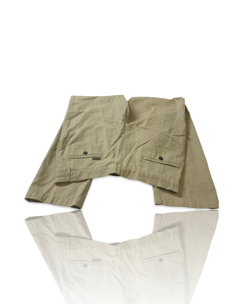 VTG 90s men’s heavy cotton  beige STRATOS MENS PEGGED CHINO TROUSERS  W36 L34 CREAM COTTON|SKU 4249