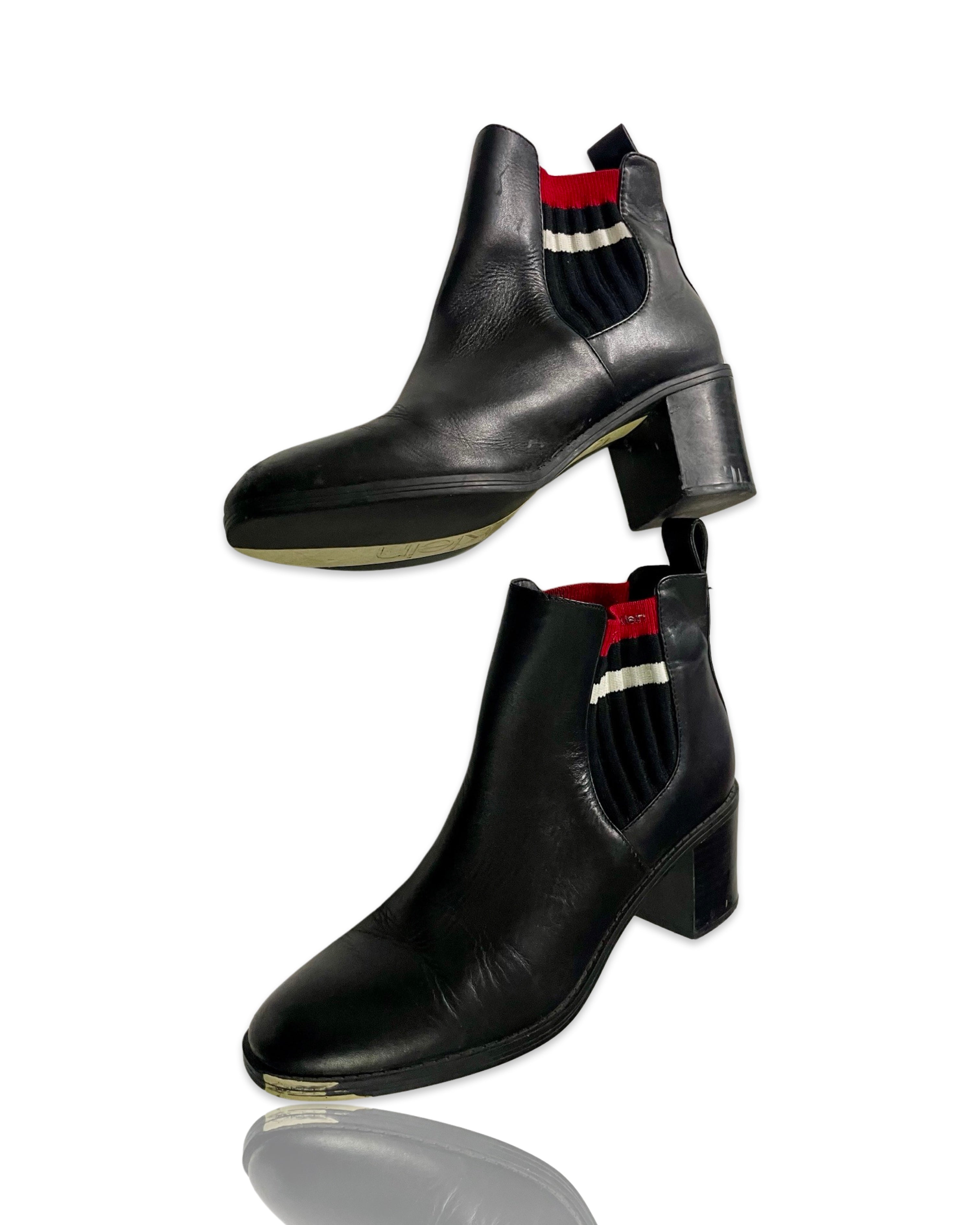 Cliche Vintage| Vintage Black CALVIN KLEIN Womens Boots UK 6 SKU 4080
