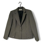 Women’s Maria Celeste Brown and black houndstooth cropped blazer with gold buttons #houndstooth pt 26 l 21 in medium sku 6872