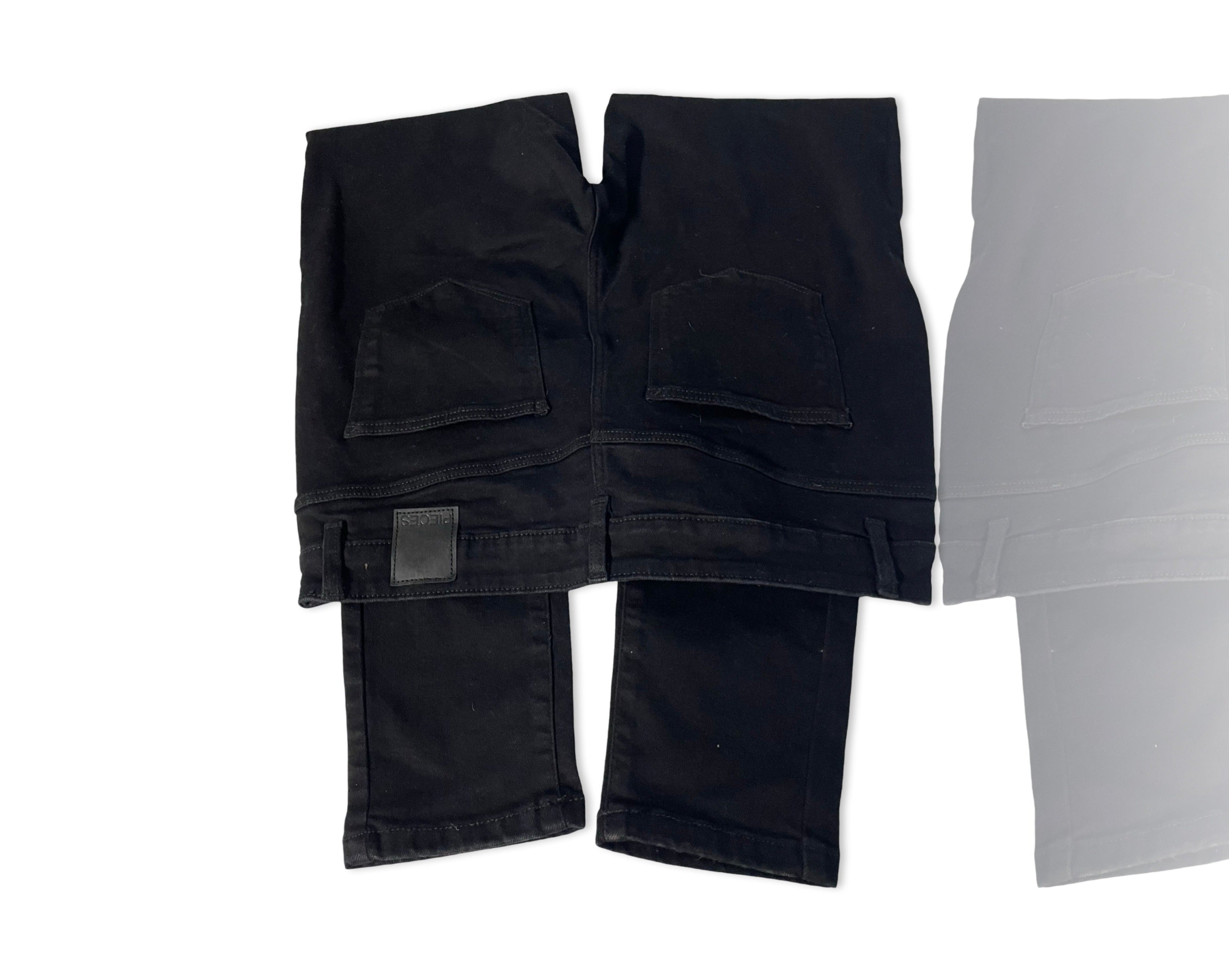 vintage black women's pieces jeggins in XL L31 W32|SKU 4238