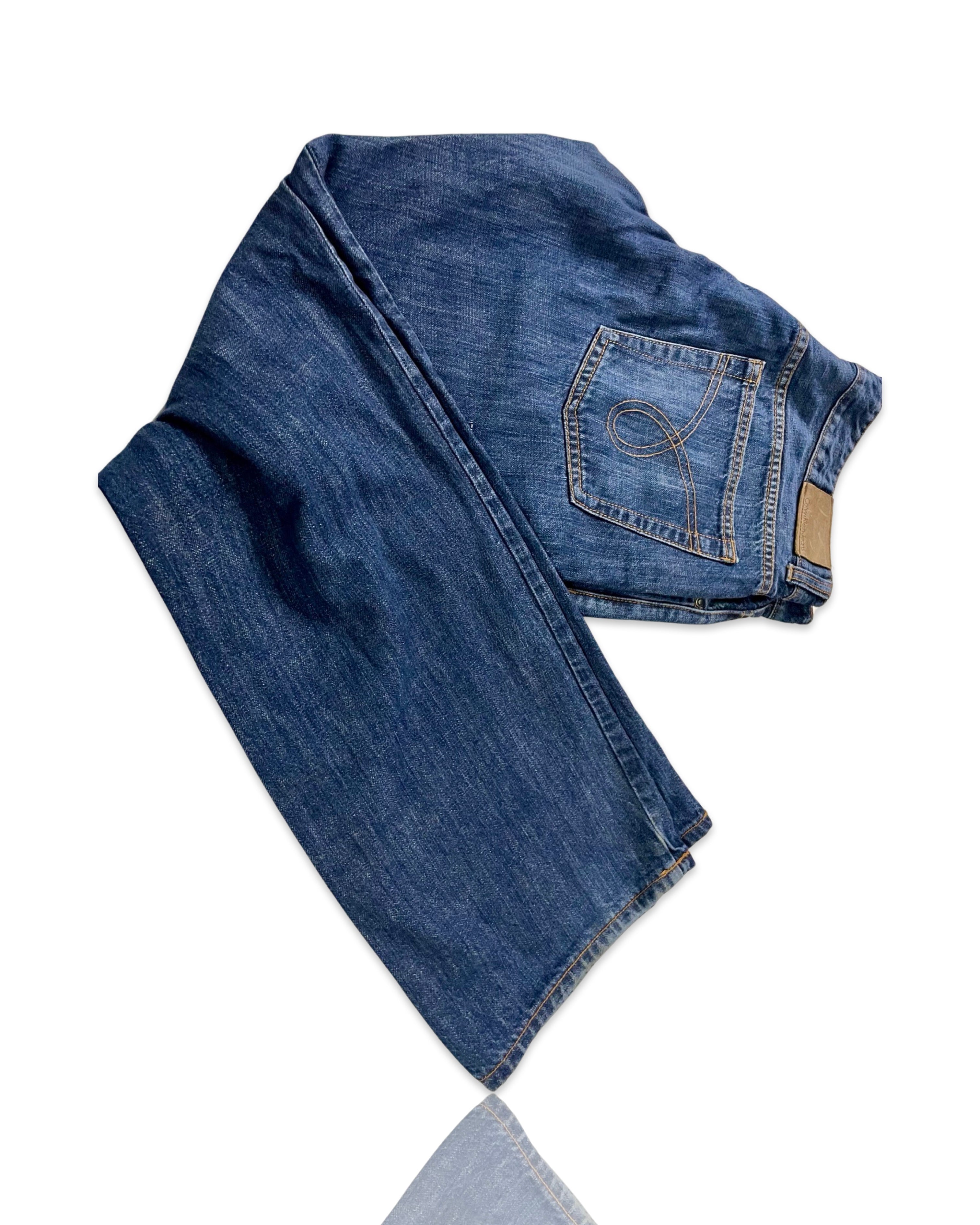 Vintage Blue Calvin Klein Men's Jeans - W36 L33 SKU 4084
